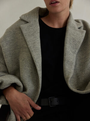 wełniany płaszcz UPTOWN GIRL grey