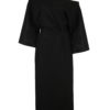 długa asymetryczna sukienka kimono THE ONE black_przód_549
