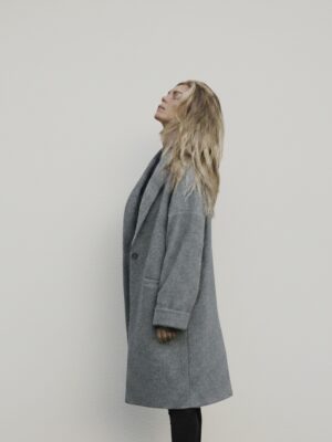 wełniany płaszcz UPTOWN GIRL grey