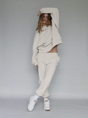 spodnie dresowe z niskim stanem 1990 almond beige