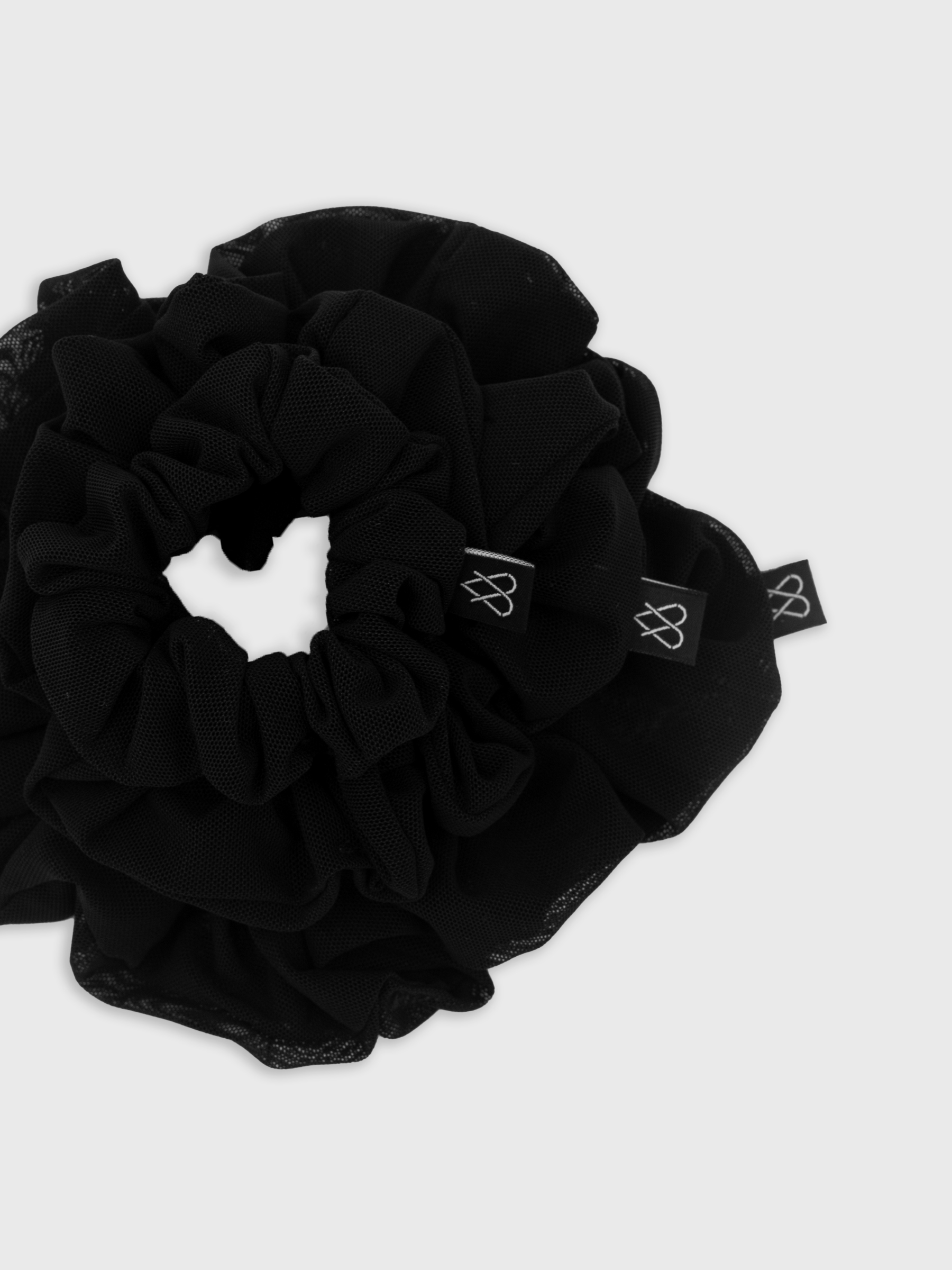 Set Scrunchie Tulle Black 03