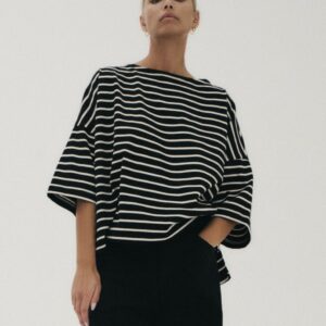 Longsleeve Koai Striped Black Off White 04