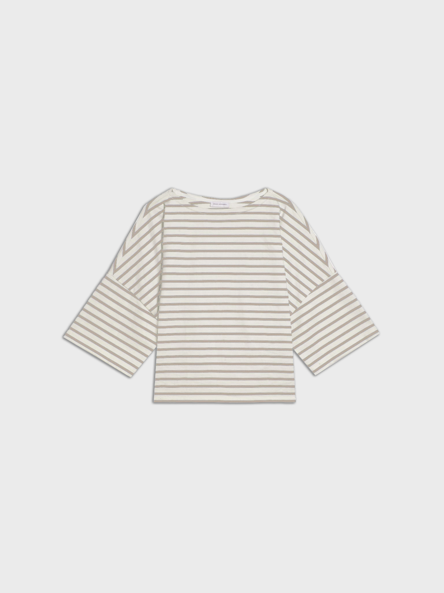 Longsleeve Koai Striped Off White Beige 01