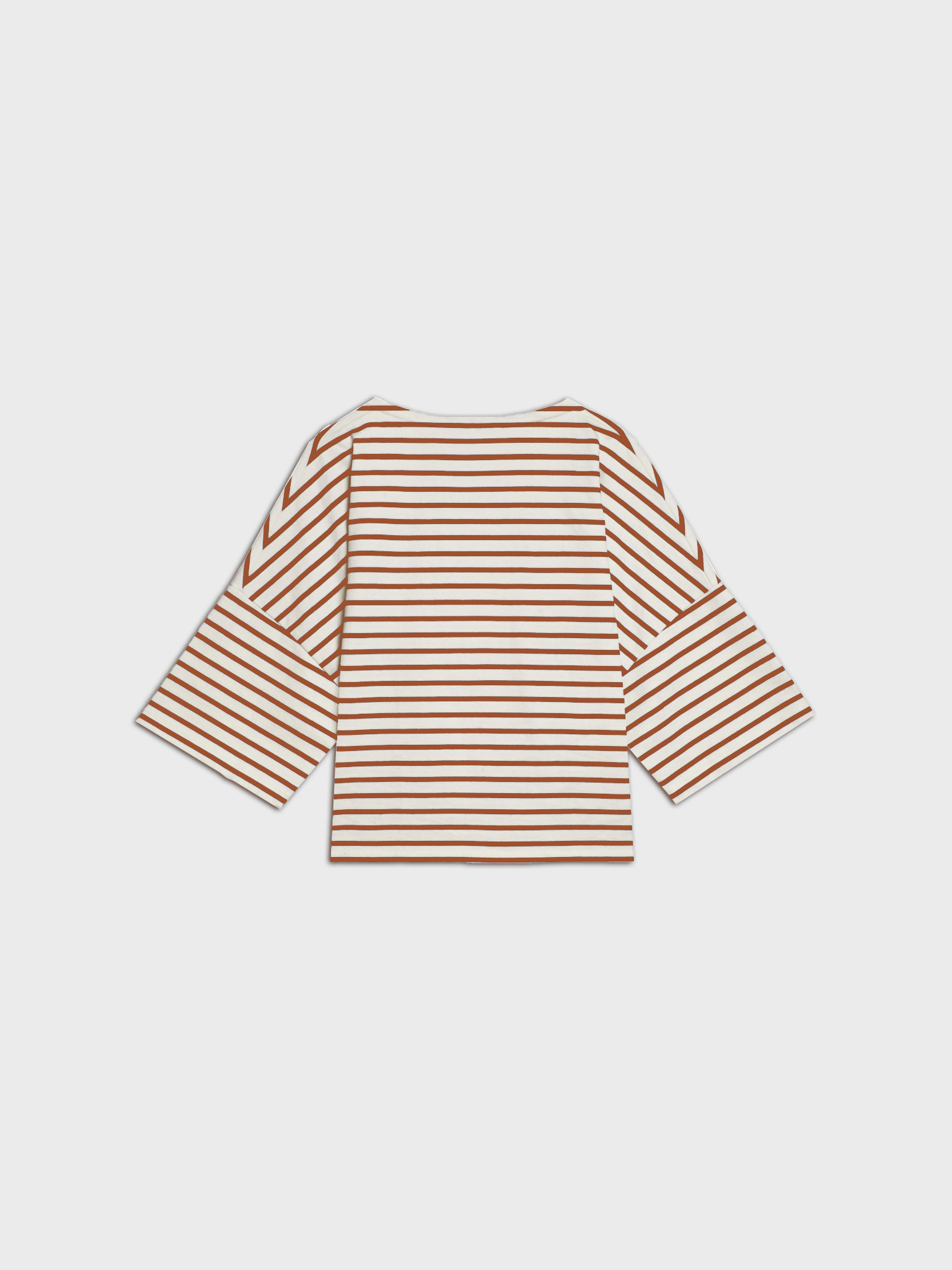 Longsleeve Koai Striped Off White Orange 03