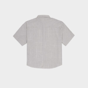 Koszula Oversize Z Krotkim Rekawem Mie Chequered Off White Black 02