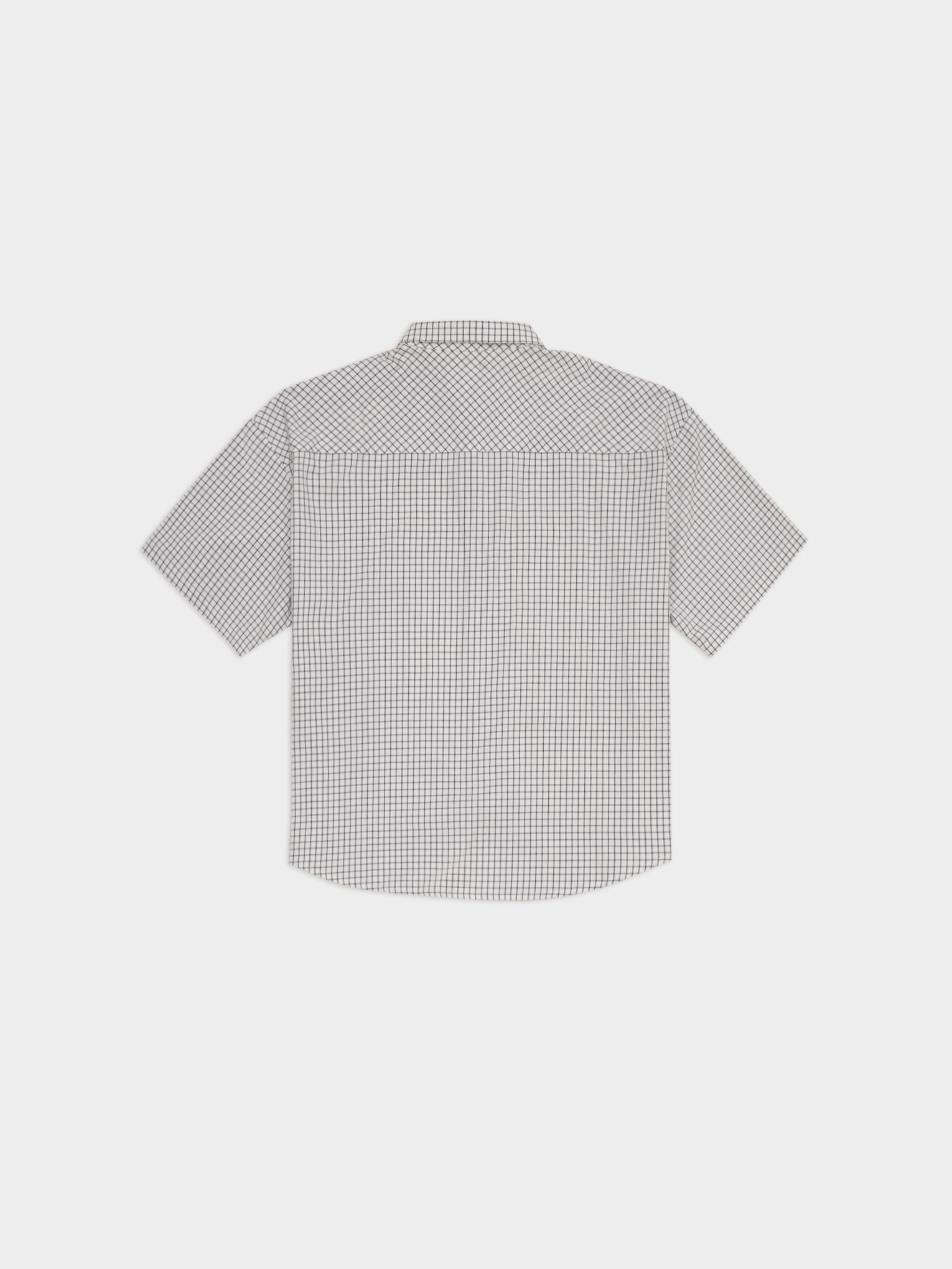 Koszula Oversize Z Krotkim Rekawem Mie Chequered Off White Black 02