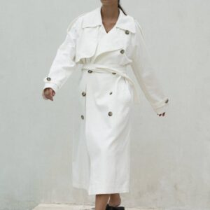 Bawełniany Trench Noah Off White 02