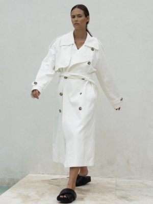 Bawełniany Trench Noah Off White 02