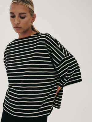 longsleeve KOAI striped black/off-white