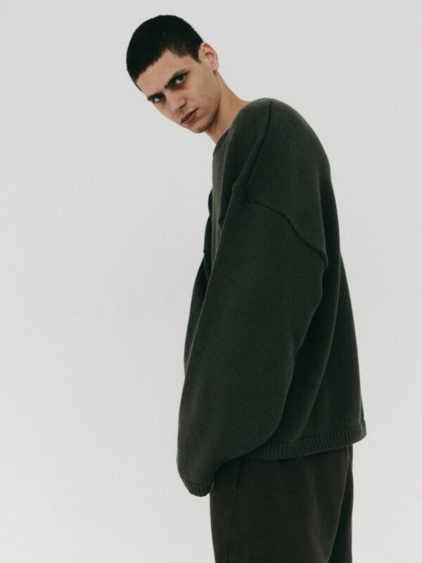 sweter oversize CONSCIOUS STORIES moss green