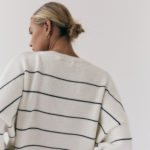 Sweter Oversize Conscious Stories Striped Off White Black 08