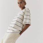 T Shirt Oversize Ready To Wear Striped Off White Black 05