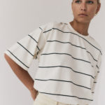 T Shirt Oversize Ready To Wear Striped Off White Black 24