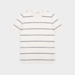 Blzuka Z Dopasowanym Rekawem Basic Striped Off White Black 01