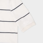 Blzuka Z Dopasowanym Rekawem Basic Striped Off White Black 02