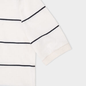 Blzuka Z Dopasowanym Rekawem Basic Striped Off White Black 02