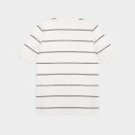 Blzuka Z Dopasowanym Rekawem Basic Striped Off White Black 03