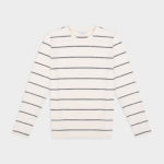 Longsleeve Basic Striped Off White Black 01