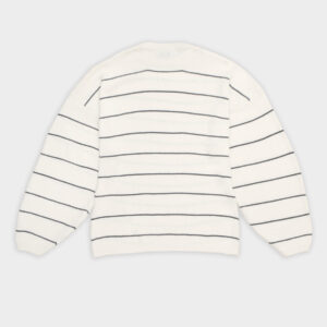 Sweter Conscious Striped Off White Black 03