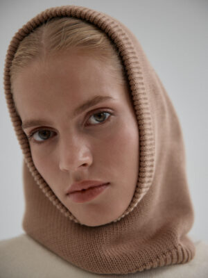 bawełniana balaclava CALLA peanut butter
