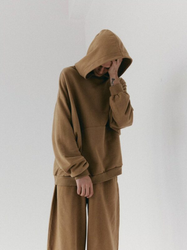 bluza oversize z kapturem LE PUMP peanut butter