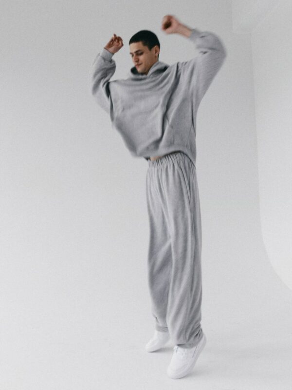 spodnie dresowe z wysokim stanem LE PUMP grey