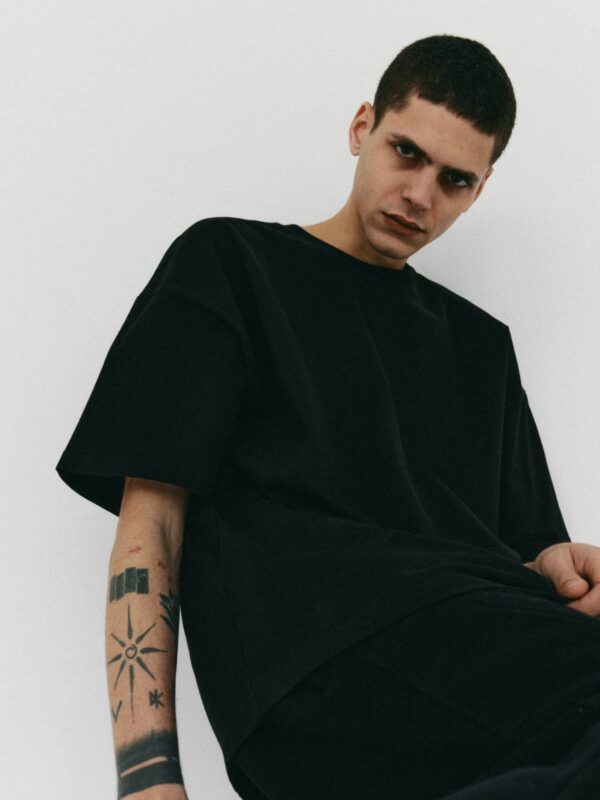 t-shirt oversize 1990 black