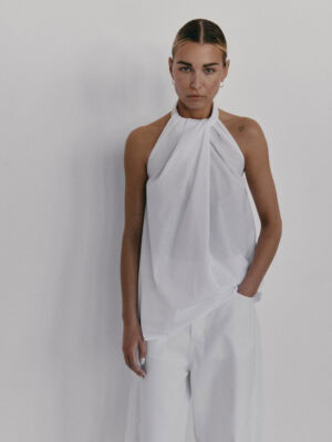 koszula bez rękawów MONGES off-white