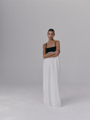 sukienka długa DIJOU black/off-white