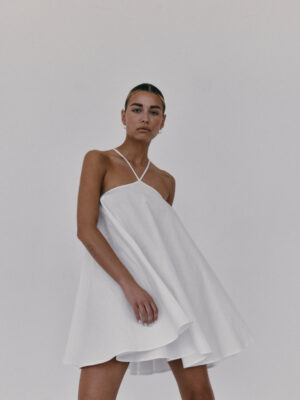 sukienka krótka PLAINS off-white