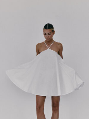 sukienka krótka PLAINS off-white