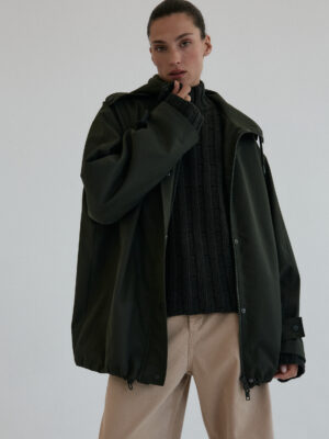 wodoodporna kurtka typu parka JULS military green