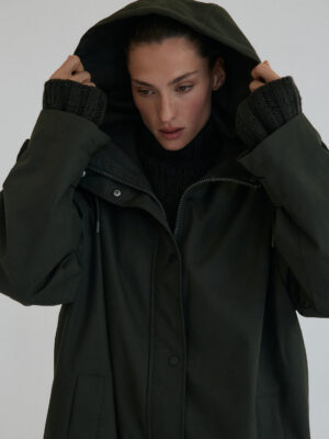 wodoodporna kurtka typu parka JULS military green