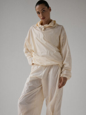 ortalionowa półtransparentna wiatrówka OAME eggshell