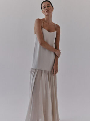 sukienka długa AFYA sandy beige