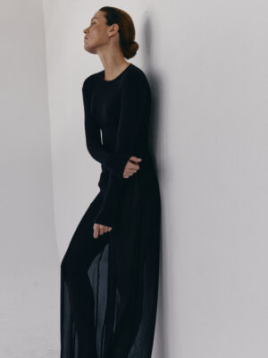 transparentne spodnie OA black