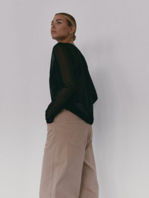 transparentny longsleeve UKO black