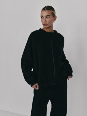 rozpinana bluza typu bomberka SMOOTH COTTON black