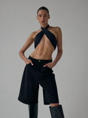biustonosz kąpielowy typu bandeau YAM black