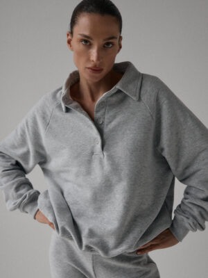 bluza typu polo LE PUMP grey