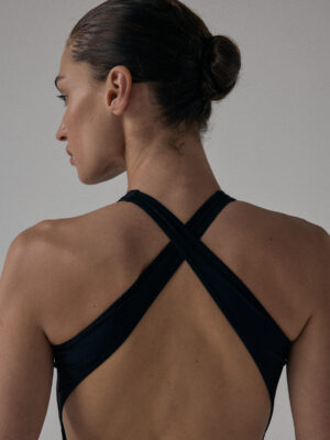 kostium kąpielowy typu cross bandeau TRES black