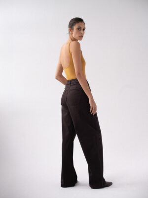 skinny bodysuit mustard