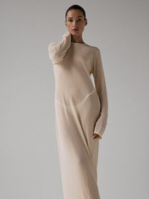 sukienka długa FIJI eggshell