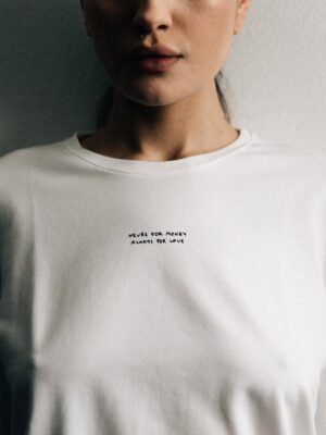 longsleeve NEVER FOR MONEY ALWAYS FOR LOVE off-white