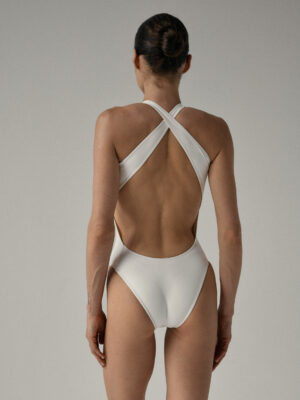 kostium kąpielowy typu cross bandeau TRES eggshell