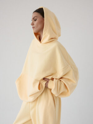 bluza oversize z kapturem LE PUMP butter