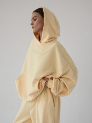 bluza oversize z kapturem LE PUMP butter