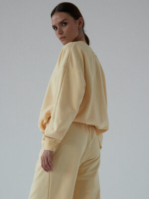 bluza typu crewneck LE PUMP butter