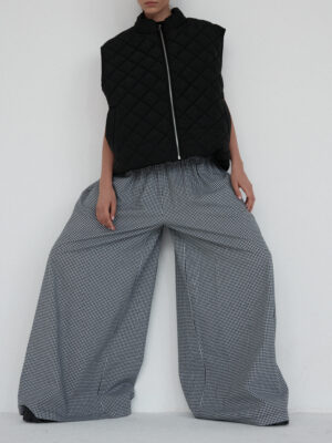 pikowana kamizelka oversize LUA vichy black