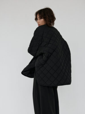 pikowana kurtka oversize MAR vichy black